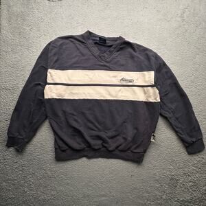 Vintage Fishbone Navy White Sweatshirt Mens Medium Logo Long Sleeve